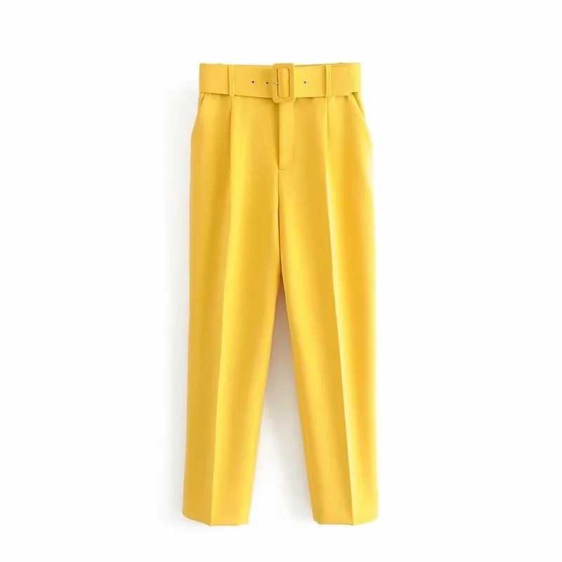 Picture of New Pants European Size Belt with Suit suit Spring Pure White Women Cross-border Pants White Pants