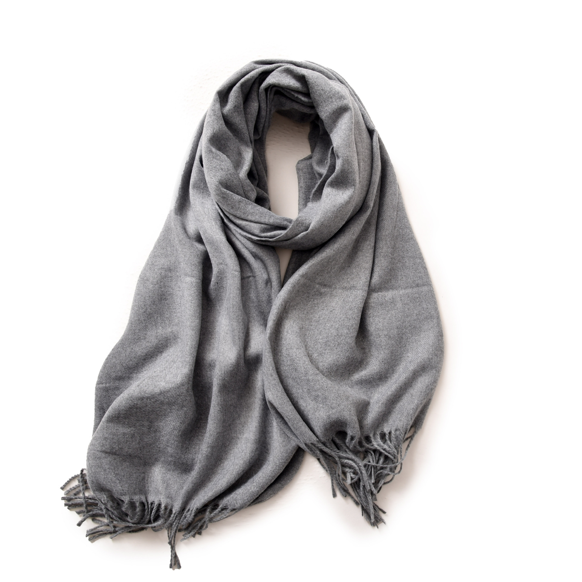 Picture of 2025 Red Scarf Women's Winter Cashmere Solid Color Scarf Shawl High-grade Warm Korean Style Tassel Scarf Men's All-match Scarf