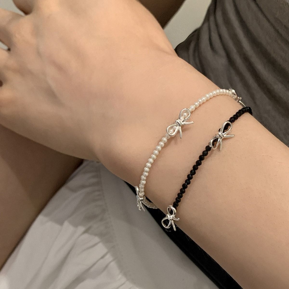 Super Flash Double Layer Stacked Zircon Butterfly Bracelet Light Luxury Simple Fashion Niche Bracelet High-grade All-match New Jewelry