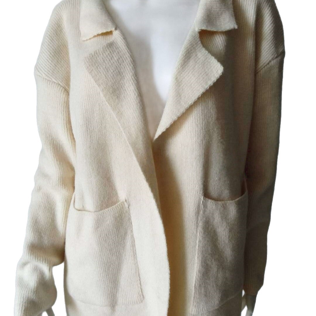 Picture of 2025 New European and American Street Suit Collar Large Pocket Loose Knitted Cardigan Sweater Women's Jacket Amazon Cross-Border