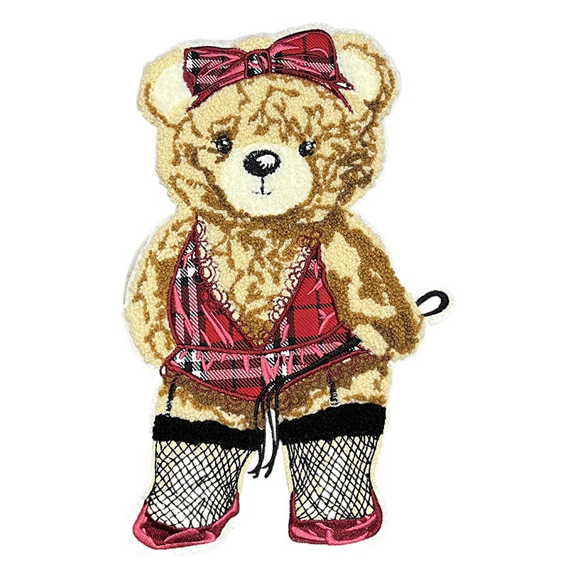 New Large High Quality Patch Little Bear Towel Embroidered Children's Clothes Patch Backpack Decorative Patch Repair Subsidy