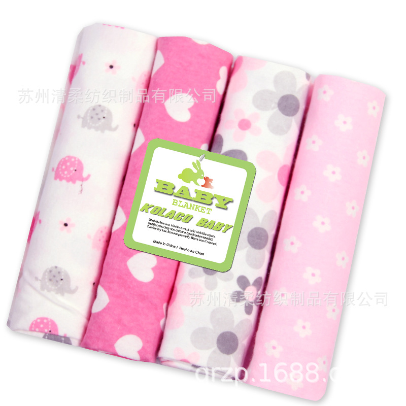 Picture of flannel blanket cotton flannel baby cloth flannel cotton blanket 4 pack swaddling clothes
