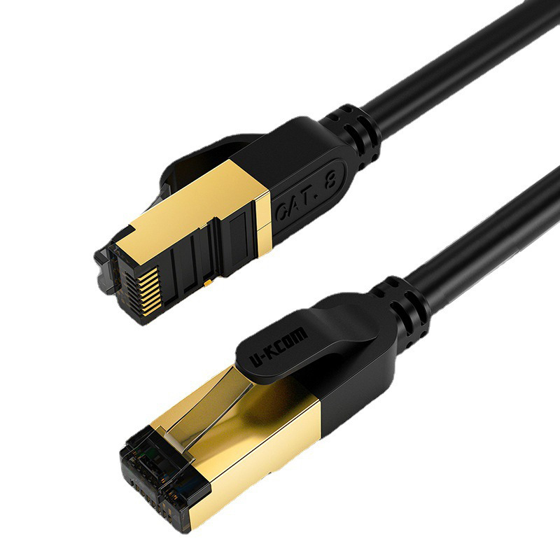 Picture of Over fluck oxygen-free copper high-speed engineering cat 80000 mega-product network jumper over eight double shielded network lines