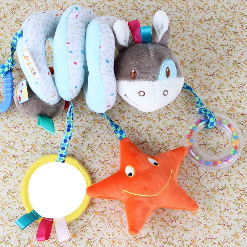 Picture of Popular 0-1 Year Old Baby Animal Bed Wrap with Ringing Mirror Car Wrap Toy Elephant Bed Wrap Pendant Wholesale in Stock