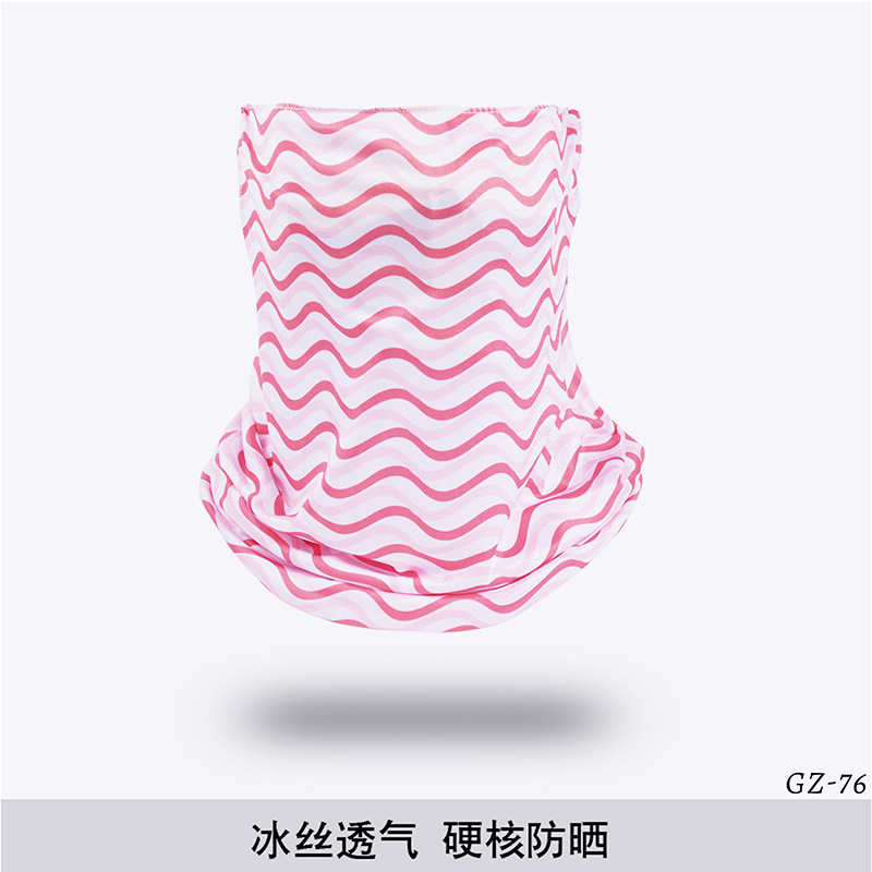 Picture of Outdoor ice silk mask changeable ear scarf men's and women's bicycle riding hood collar sun protection scarf summer