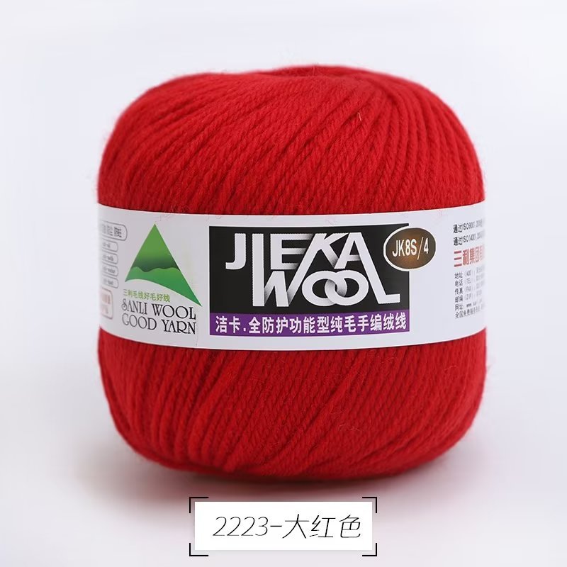 Sanli Yarn Sanju 288 Jieka Jk8S Wool 100% Pure Wool Hand-Knitting Thick Yarn for Hand-Knitting Sale