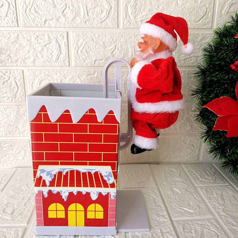 Climbing the Wall Climbing the House Climbing the Chimney Christmas Electric Old Man Toy Doll Doll Christmas Children Gift Decorations