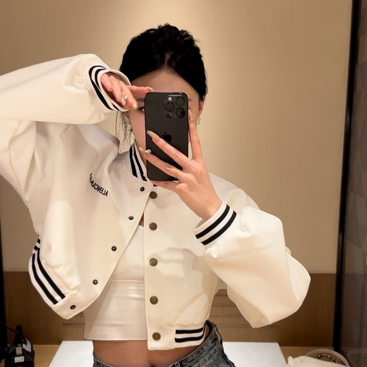 Contrast Color Baseball Suit Coat Women's New Spring and Autumn Design Sense Niche Loose Casual Student Clothes Women's Ins