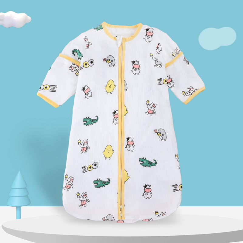Picture of Baby Four Seasons universal baby sleeping bag spring and autumn gauze pajamas newborn children anti-kick quilt summer thin factory wholesale