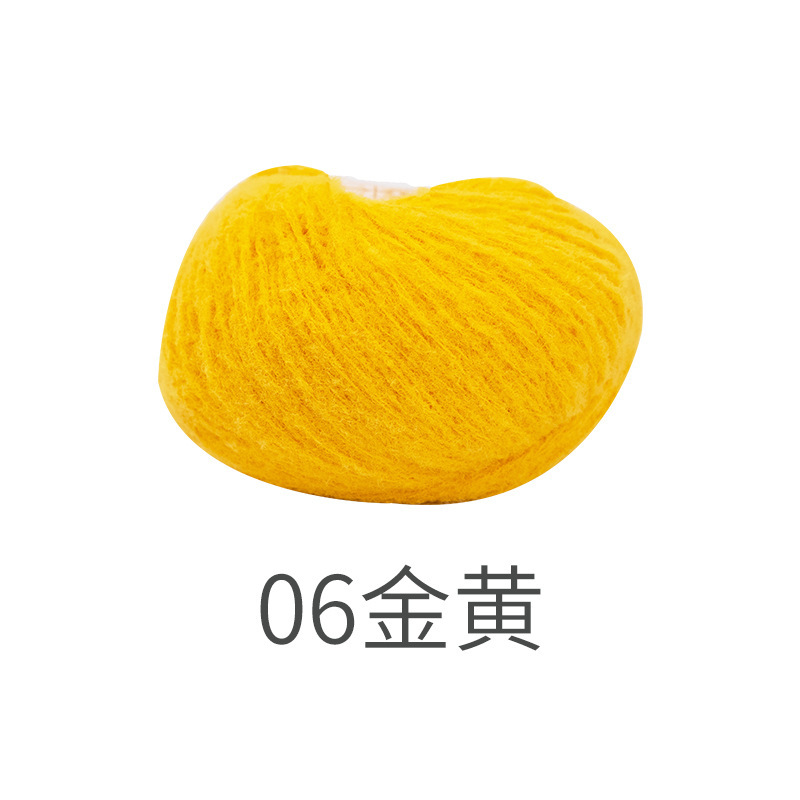 Picture of Snow Fear Cotton Candy Imitation Wool Felt Line Hairpin Hand-woven Bag Doll Crochet Material Bag Wool Ball