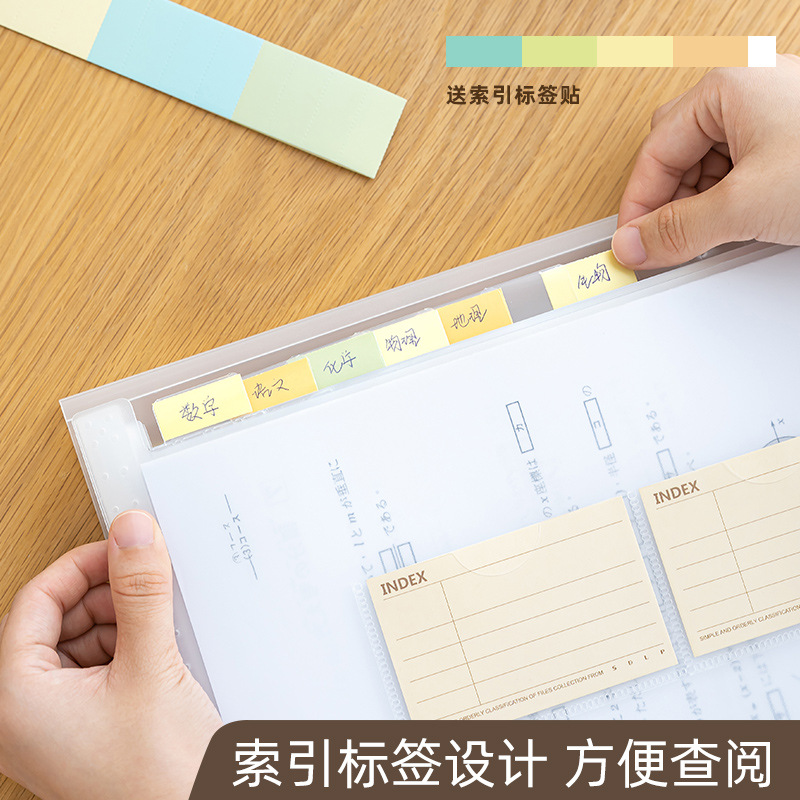 Picture of Multi-layer organ bag folder a4 test roll bag roll classification storage bag multi-layer classification folder bill bag