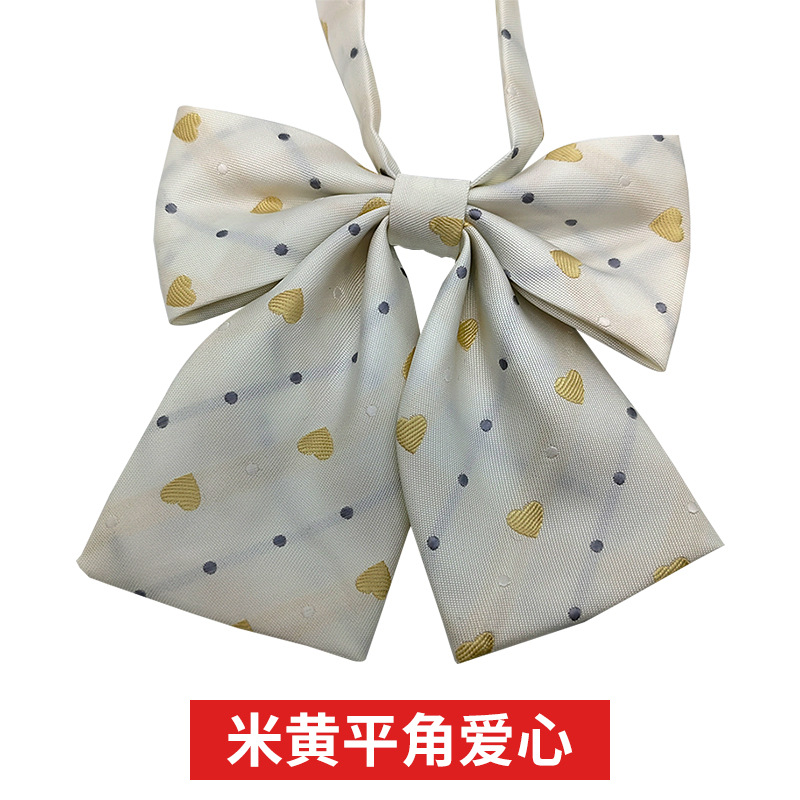 Picture of JK Fresh Japanese Style Knot-free Bow Tie Women's Bow Pointed Dot Pattern Shirt Collar Flower Academy Style Decoration