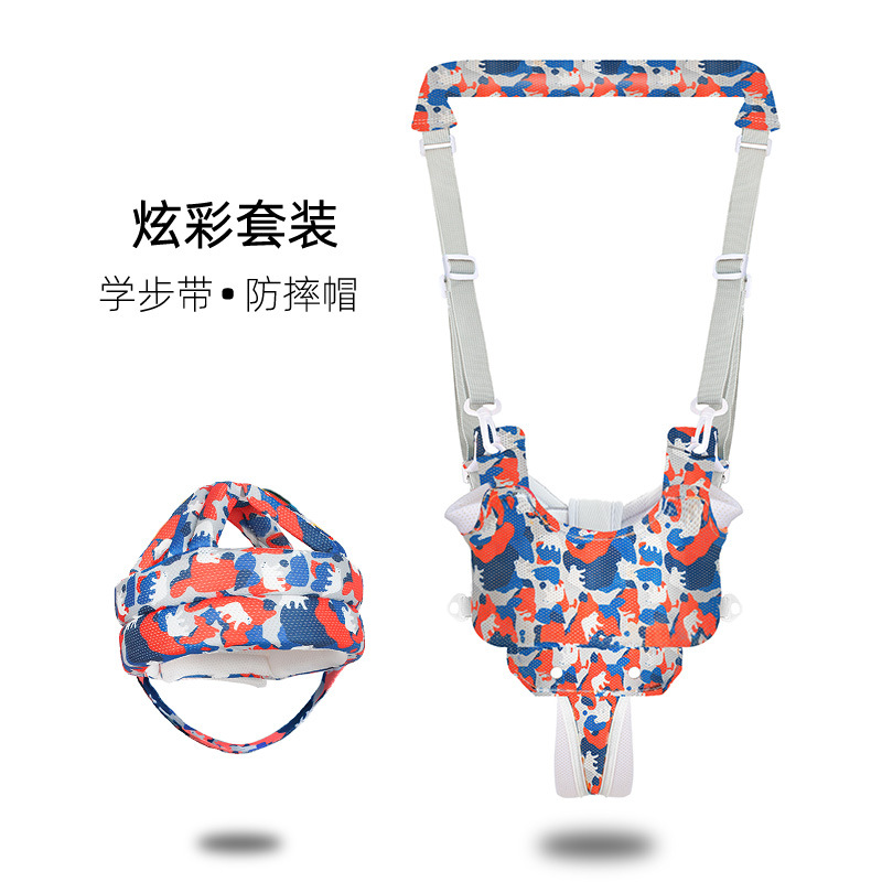 Picture of Children's Toddler Belt Baby Toddler Traction Belt Mesh Breathable Baby Anti-fall Cap Anti-fall suit Factory