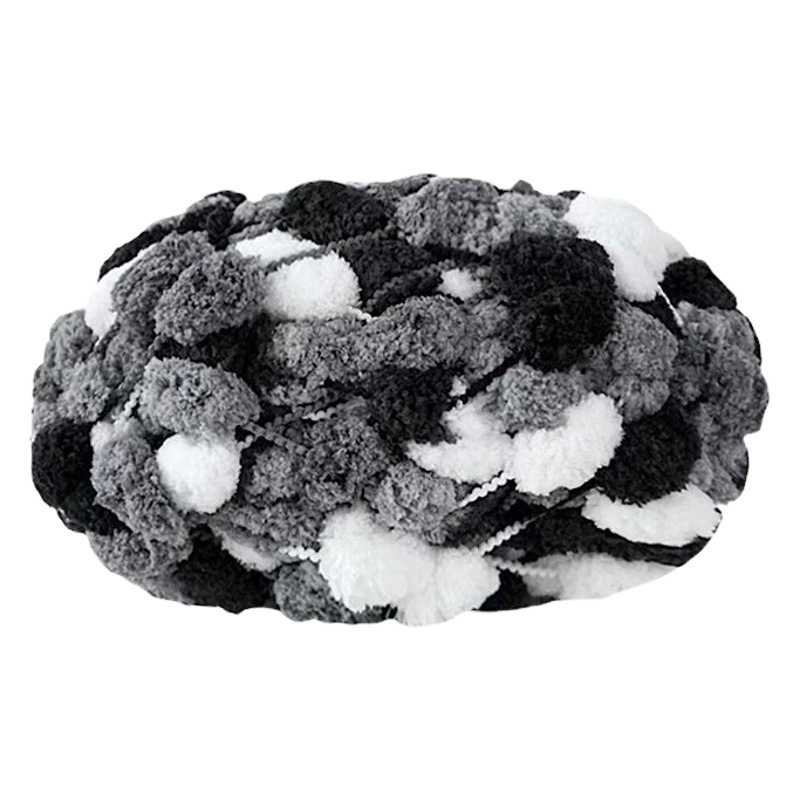 Big ball ball line cushion wire woven blanket hand woven diy material carpet fur ball thick hand mixed line cushion
