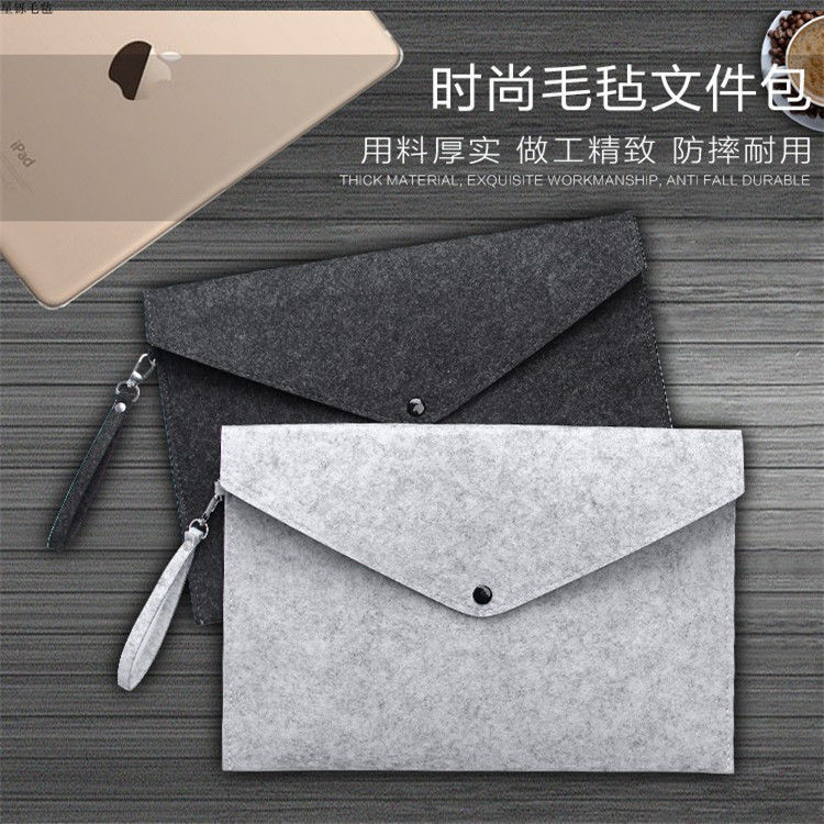 Felt Document Bag, Simple Portable A4 Document Bag, Office Portable Data Storage Bag, Fashionable File Bag, Handmade