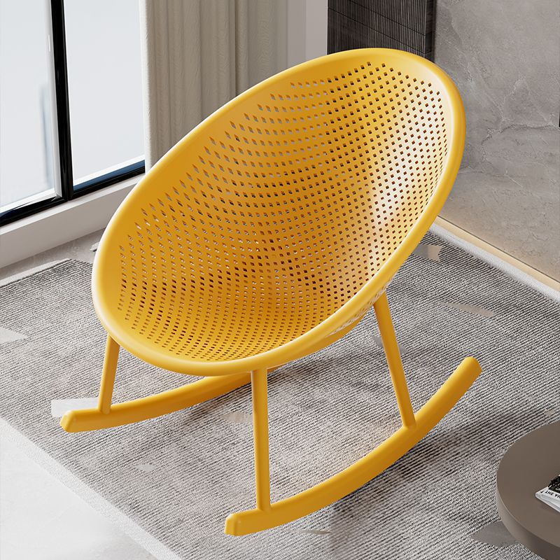 Nordic plastic balcony leisure home rocking chair recliner living room adult simple sleeping chair Internet celebrity hollow rocking chair