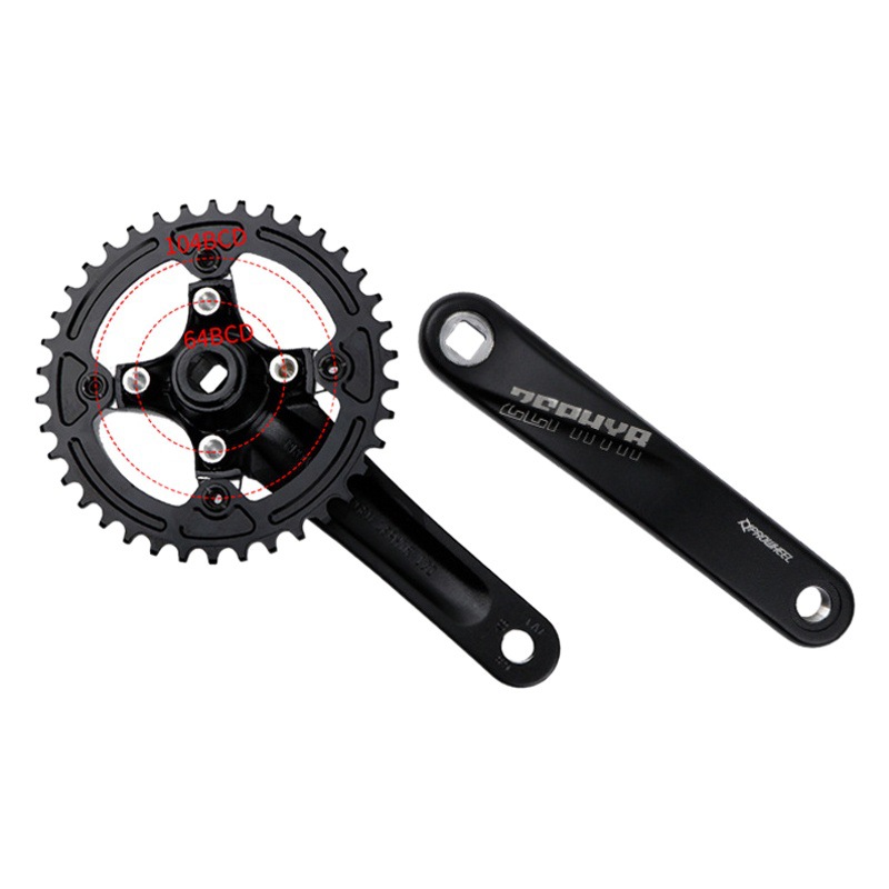 prowheel Haomeng Mountain Bib Square Hole Crank 104BCD Tooth Plate 9S/10/11 Speed 32/34/36/38T