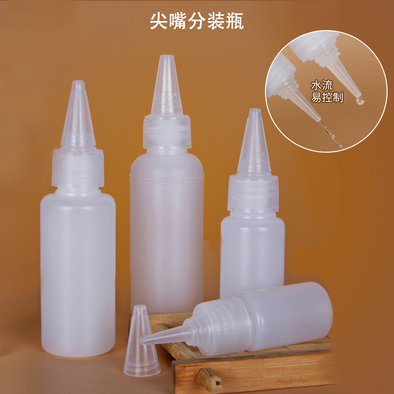 in stock 10ml translucent pointed nose bottle 20 ml pe pigment ink squeeze bottle 30ml soft bottle body sealed bottle