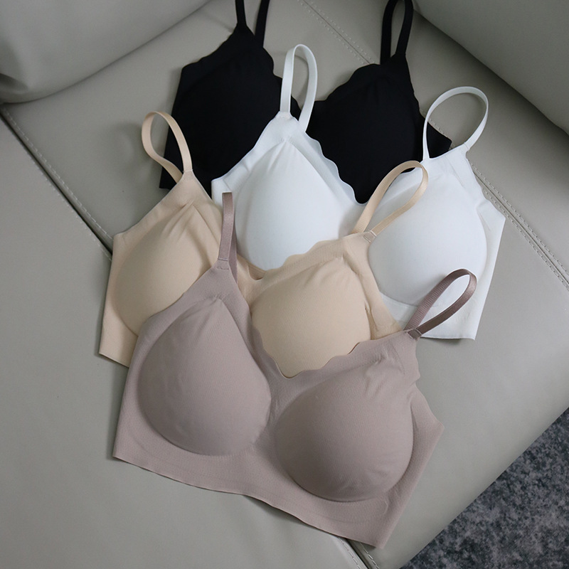 Tangge Lightweight Silk Fit Vest Bra No-mark Soft Support No-steel Ring Beauty Back Underwear