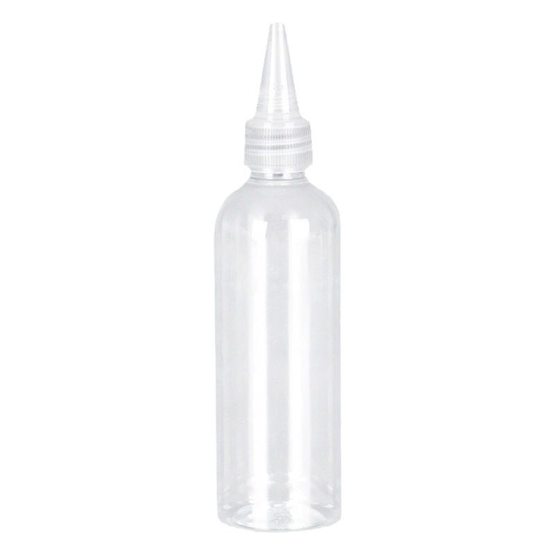 In stock 3050100 pointed mouth bottle squeeze bottle transparent bottle PET pigment sub-bottle plastic bottle color mixing bottle