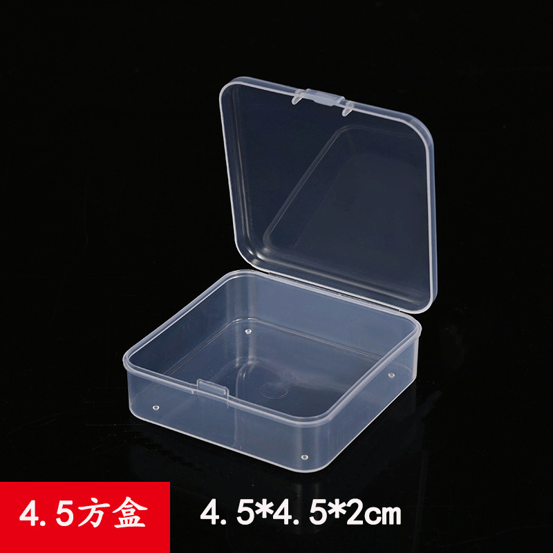 Small square high transparent plastic storage box in stock jewelry beaded parts fishing gear earplugs storage small square box