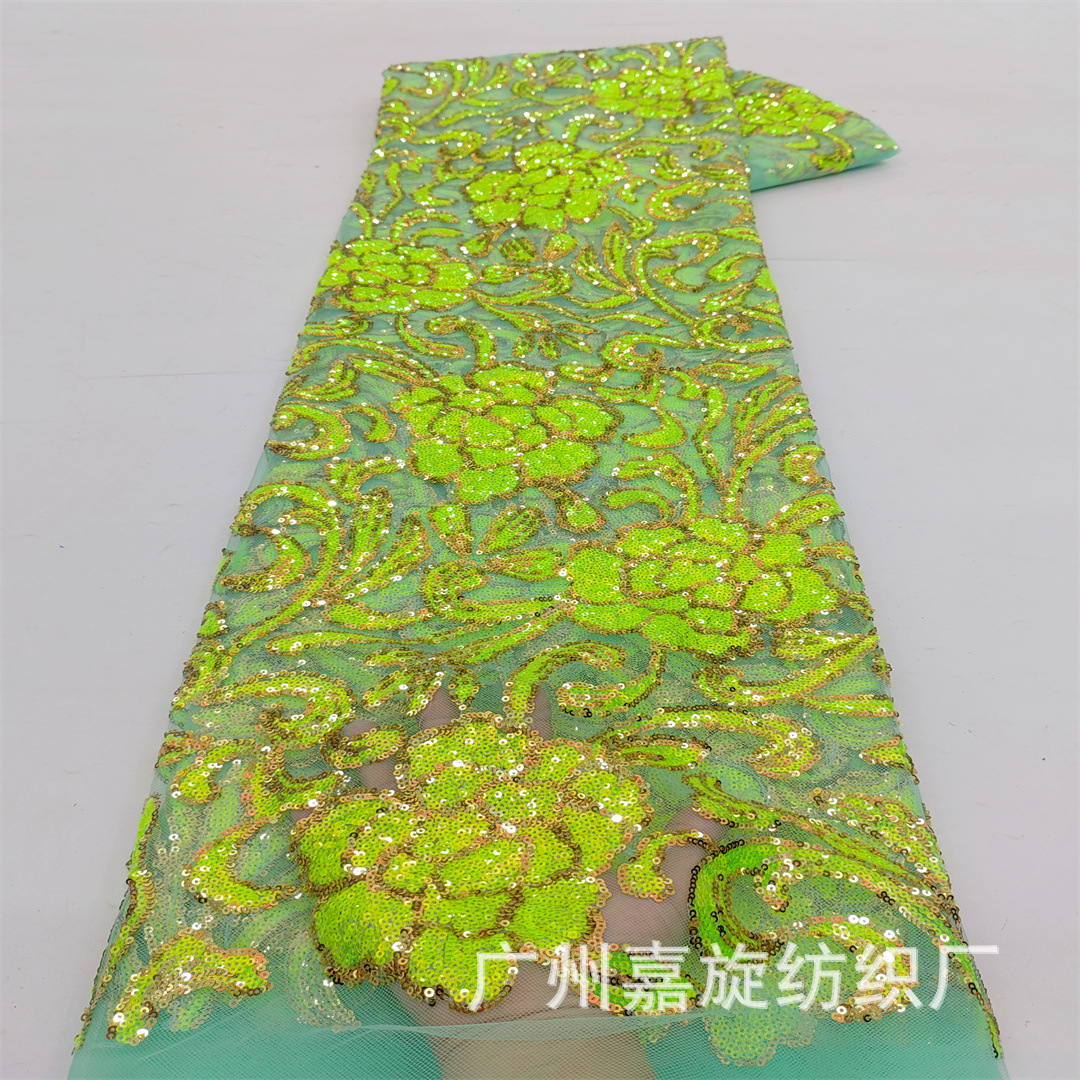 2025 Fashion Sequin Lace Ethnic Style Southeast Asian Embroider Clothing Accessories Dress Children's Clothing Performance Clothing Fabric