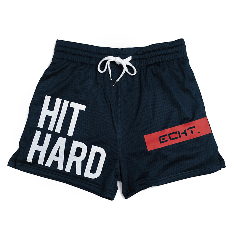 Picture of New echt quick-drying sports shorts men's mesh stretch fitness outdoor running training beach pants breathable
