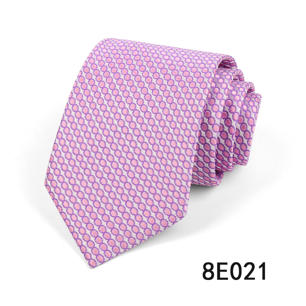 Picture of Men's Tie Business Casual Stripesd Tie 8cm Polyester Jacquard Embroider Print Tie Wholesale Formal Wear