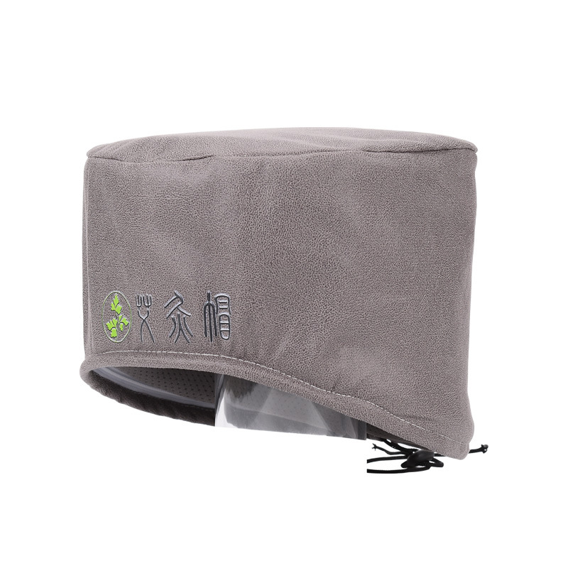 Picture of Electric heating moxibustion cap fumigation head wormwood hat herbal hot compress moon cap wormwood moxibustion head cap