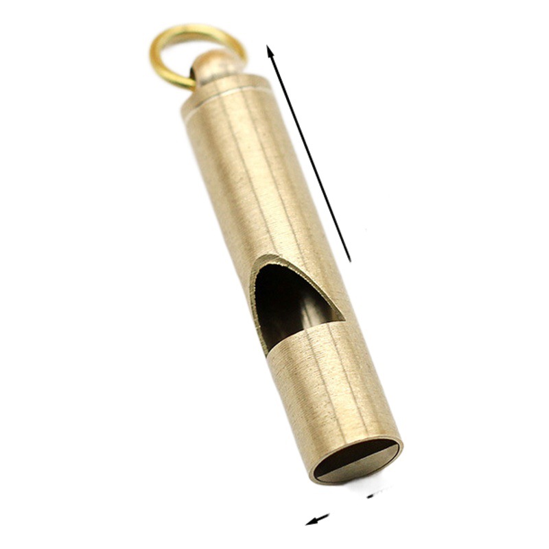 Brass Whistle Life-saving Whistle Keychain Outdoor Whistle Health First Aid Equipment Whistle Hoist Pendant for Hair