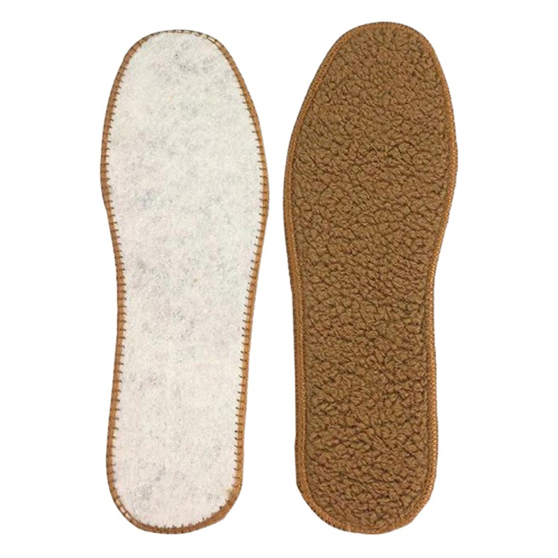 New Winter Thickened Warm Alpaca Insoles for Men and Women, Height-Increasing Pads, Sweat-Absorbing, Fleece-Lined Snow Boots, Sports Shoe Insoles, Full Cushion