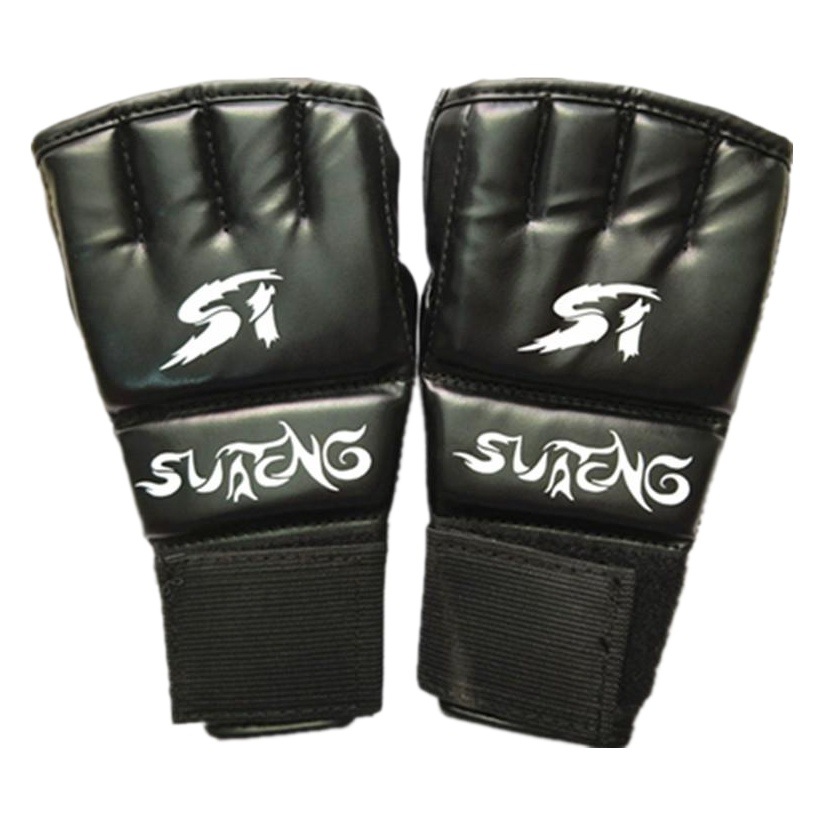 Sagitar Finger Boxing Gloves Sandbag Half Finger Open Finger Knuckles Palm Breathable Five Finger Sanda Leather Finger