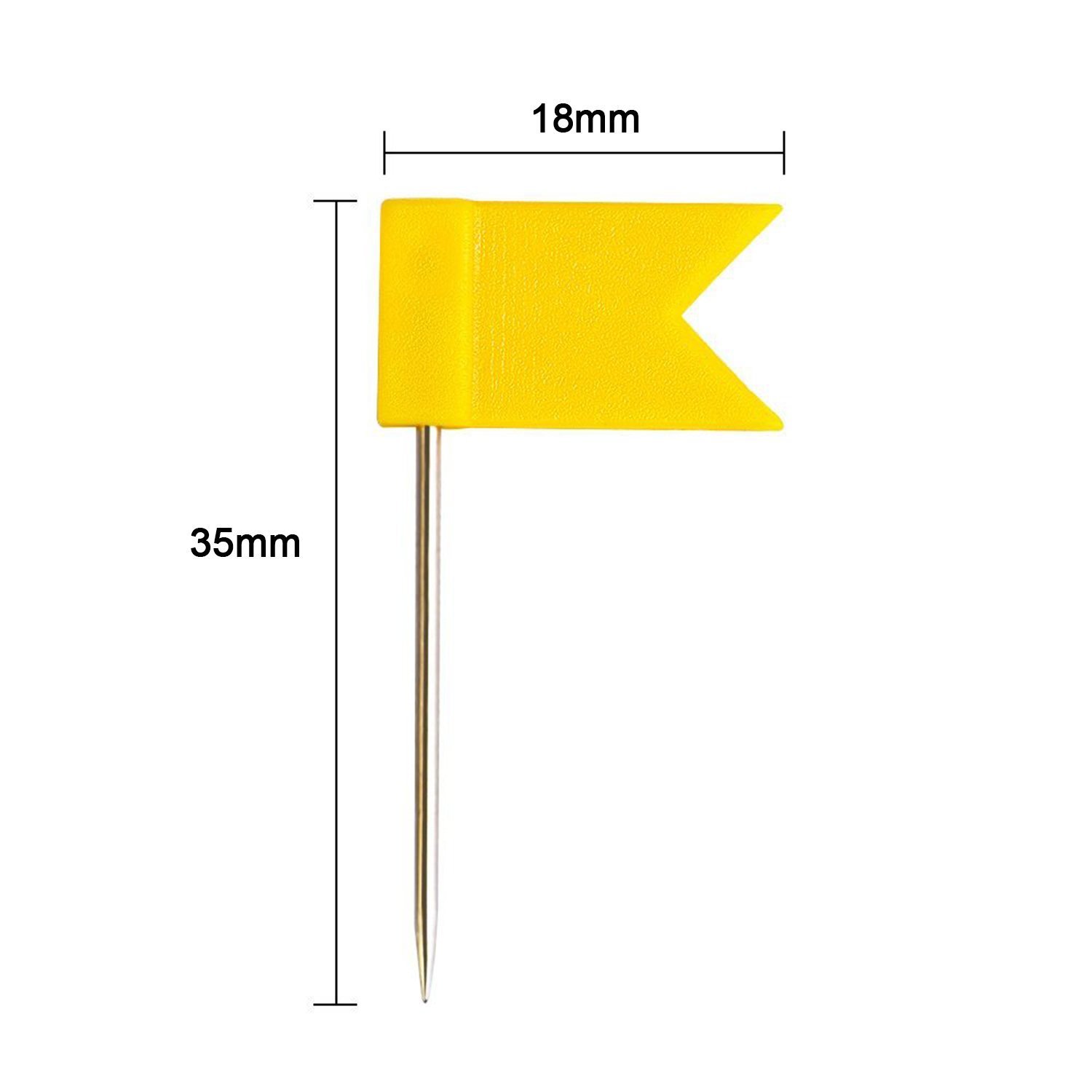 Picture of Creative pushpin long pin small flag nail colored flag nail map marking red flag nail Cork pushpin landmark nail 100 pieces/bag