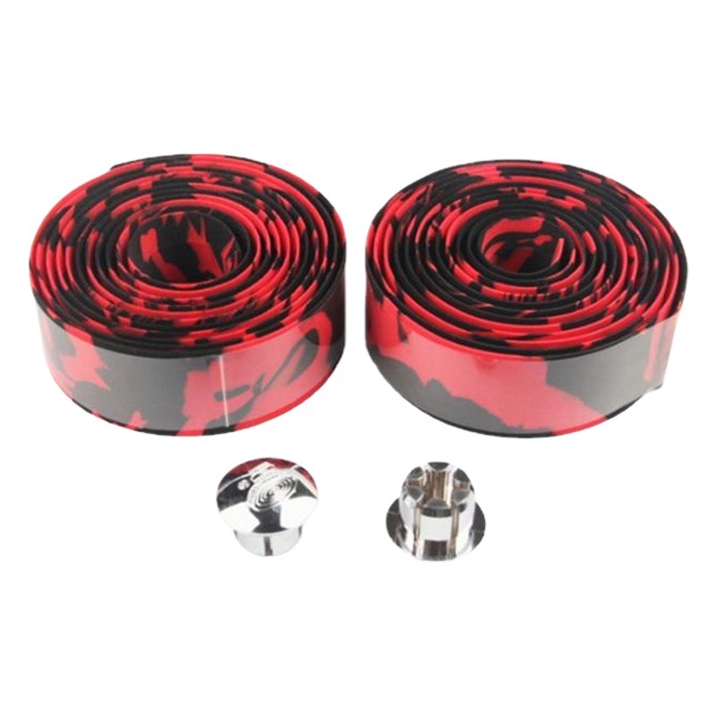 Mountain Bike Bicycle Chrysanthemum Handlebar with Road Bike Bicycle Comfortable Non-Slip Silicone Shock Absorber Sweat-Absorbing Dead Fly Handlebar Belt