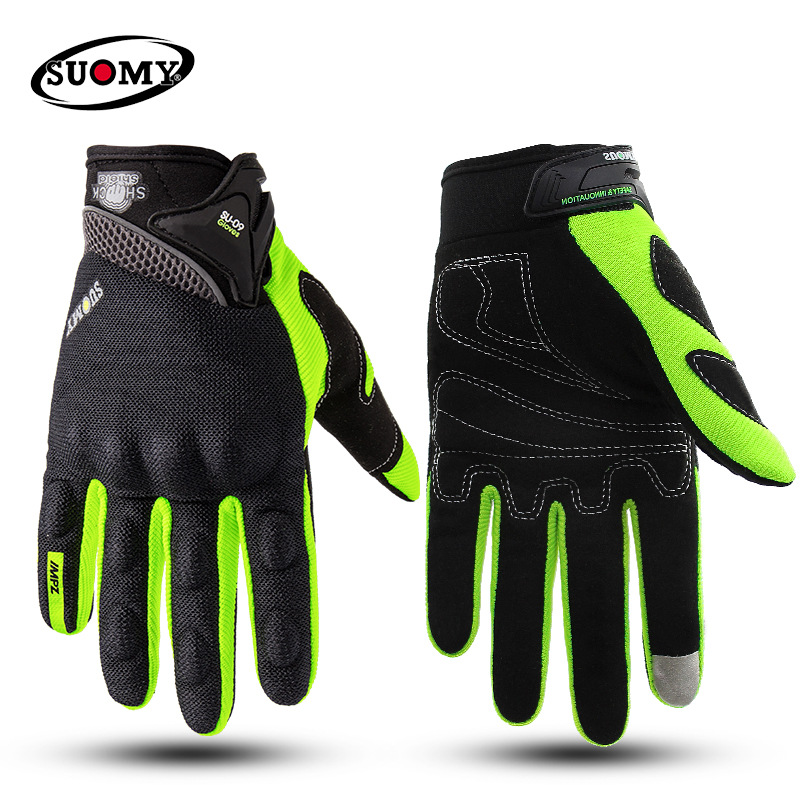 Motorcycle gloves men and women Knight equipment riding anti-fall anti-slip touch screen motorcycle racing full finger gloves four seasons