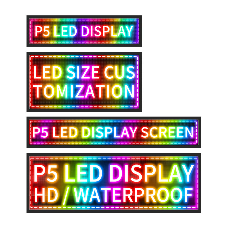 Picture of Cross-border Amazon Door Head Subtitle Screen P5 Outdoor Waterproof High Definition Single and Double Color Scrolling Word Screen led Display