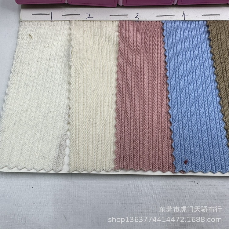 Knitted Irregular Rib Pit Strip Fabric 270g Rib Size Cut Rib Single-sided Pit Strip Fabric