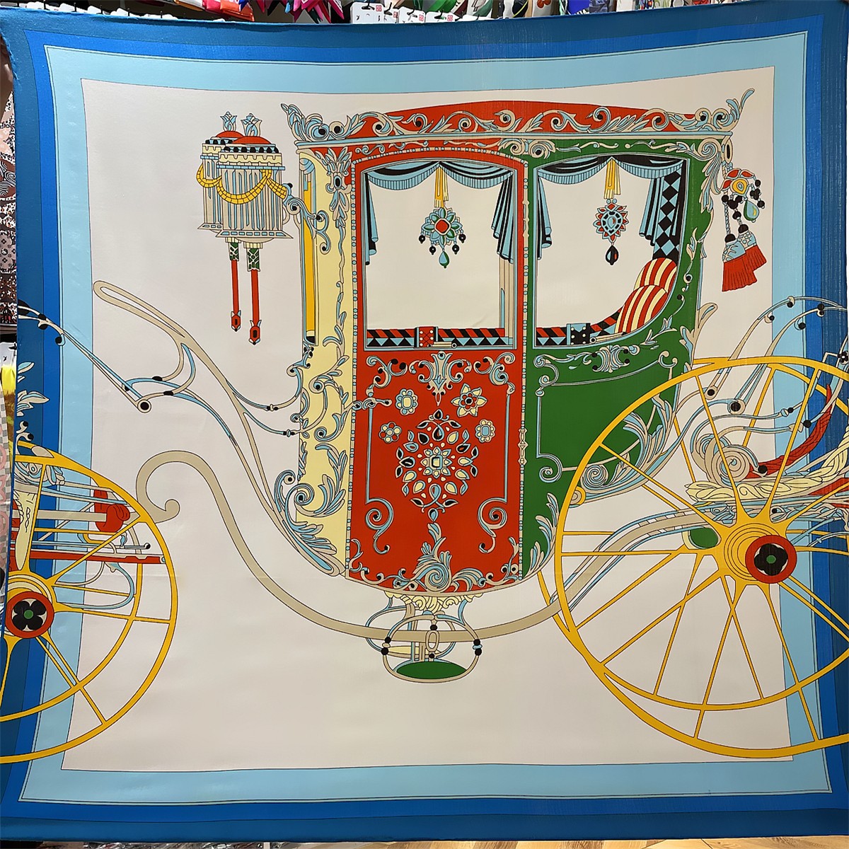 [Gorgeous carriage] handmade curling fashion foreign-style high-end 130 imitation cashmere velvet scarf shawl dual-purpose