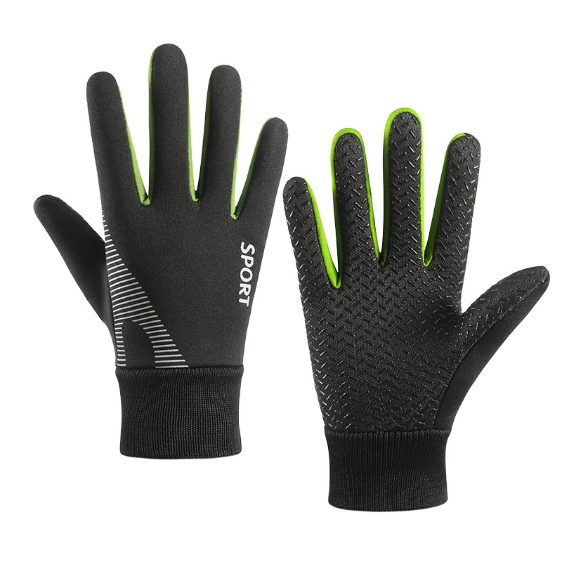 Picture of New children's gloves warm boys and girls children medium and big children fleece-lined riding non-slip windproof waterproof wholesale