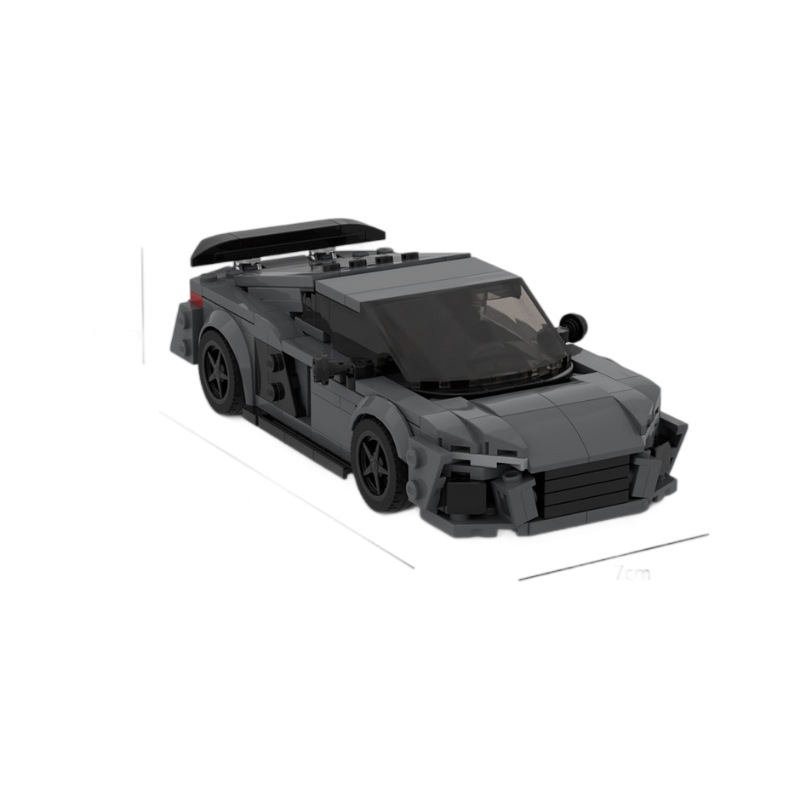 Picture of Moc Building Blocks Are Compatible with Lego Assembled Creative Audi R8 Racing Model Speed Series Boy 8-Grids Car
