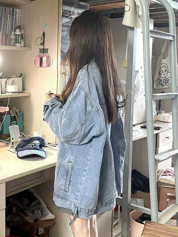 Denim Jacket Women's Trendy Ins Versatile Small Spring and Autum 2025 New Korean Style Loose Slim Jacket Top