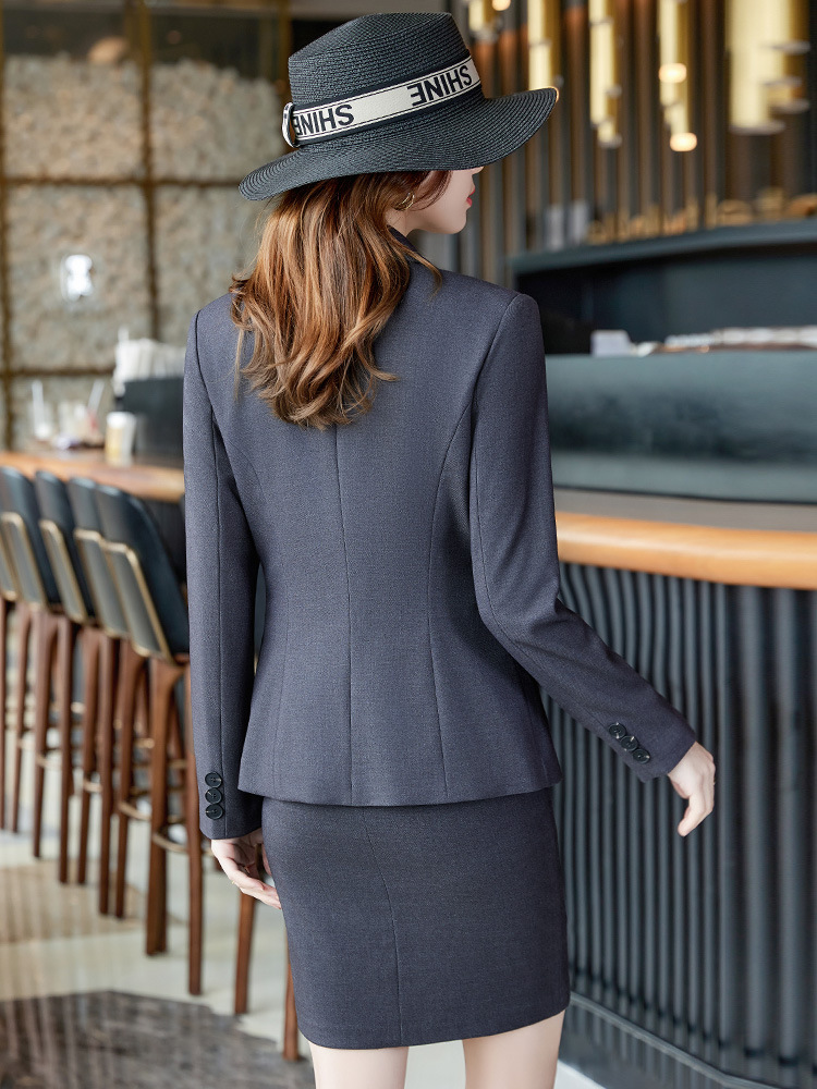 Picture of Suit Jacket Women's autumn and winter professional suit temperament interview formal wear hotel front desk tooling manager suit overalls