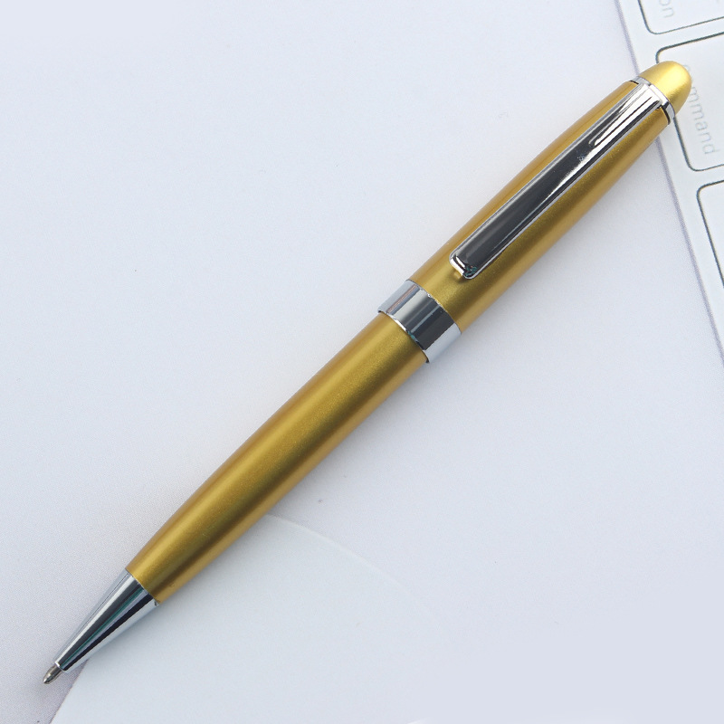 Picture of Advertising Gift Metal Ballpoint Pen Printing LOGO Rotating Ballpoint Pen Business Customized Neutral Metal Pen Wholesale