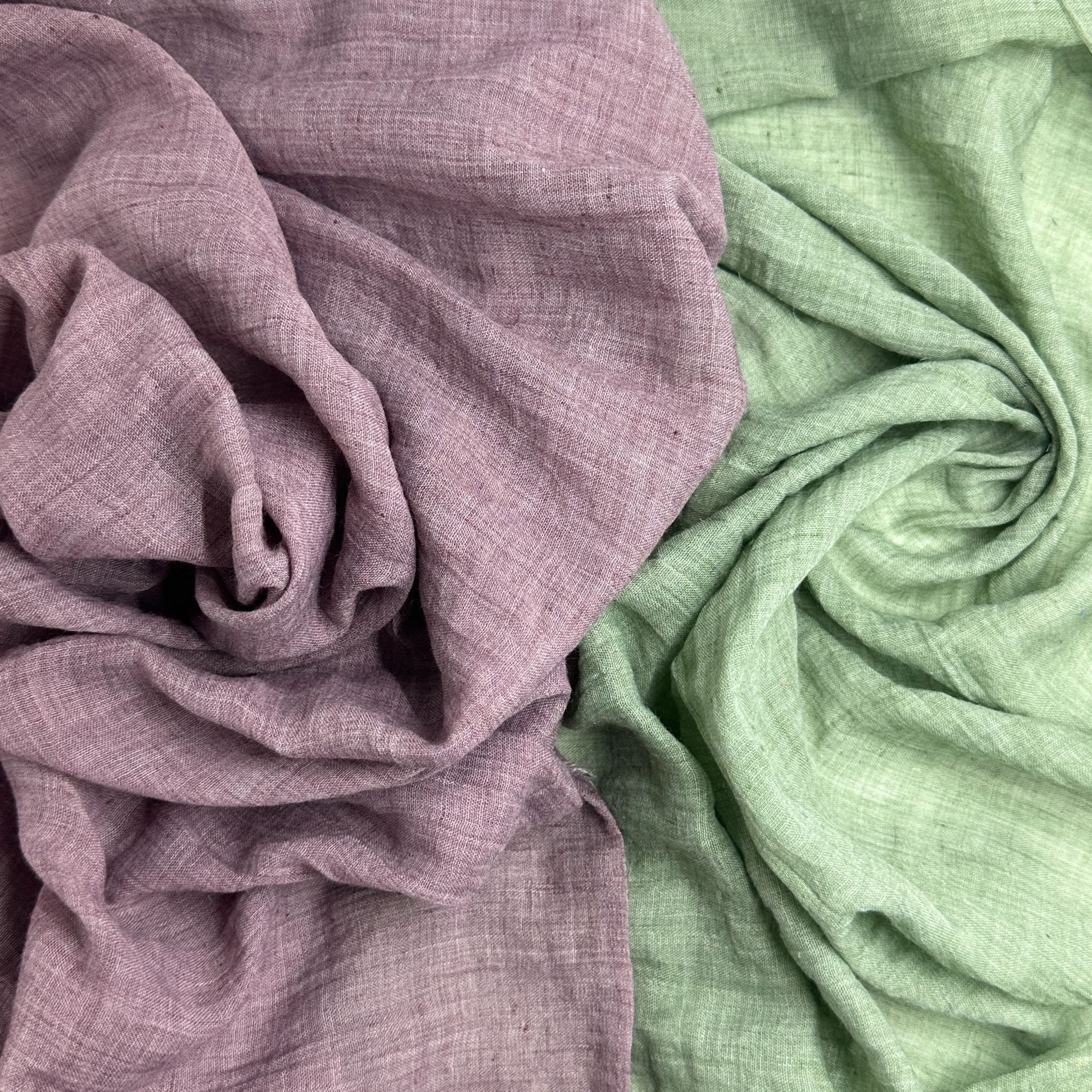 Picture of Filigree Wrinkled Imitation Cotton and Linen Fabric, Two-Color Bamboo Tulle Breathable Soft Shirt Dress Yamamoto Pants Fabric
