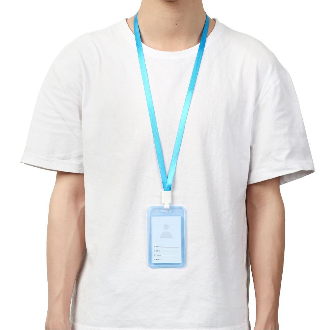Picture of Multi-Color Transparent Work Badge Custom-Made Badge Lanyard Bus Bank Card Holder Plastic Transparent Employee Id Custom-Made