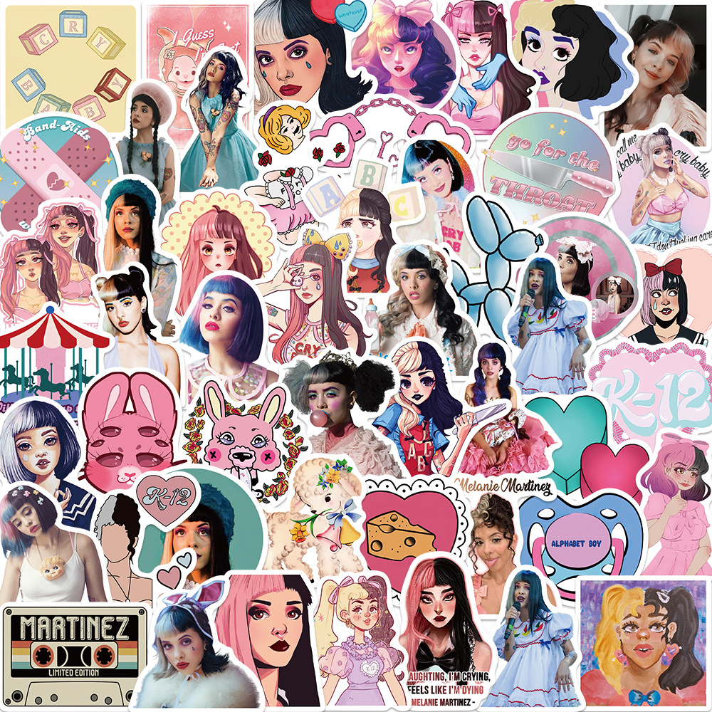 50 singer Melanie Martinez stickers decorative guitar luggage DIY waterproof cross-border wholesale