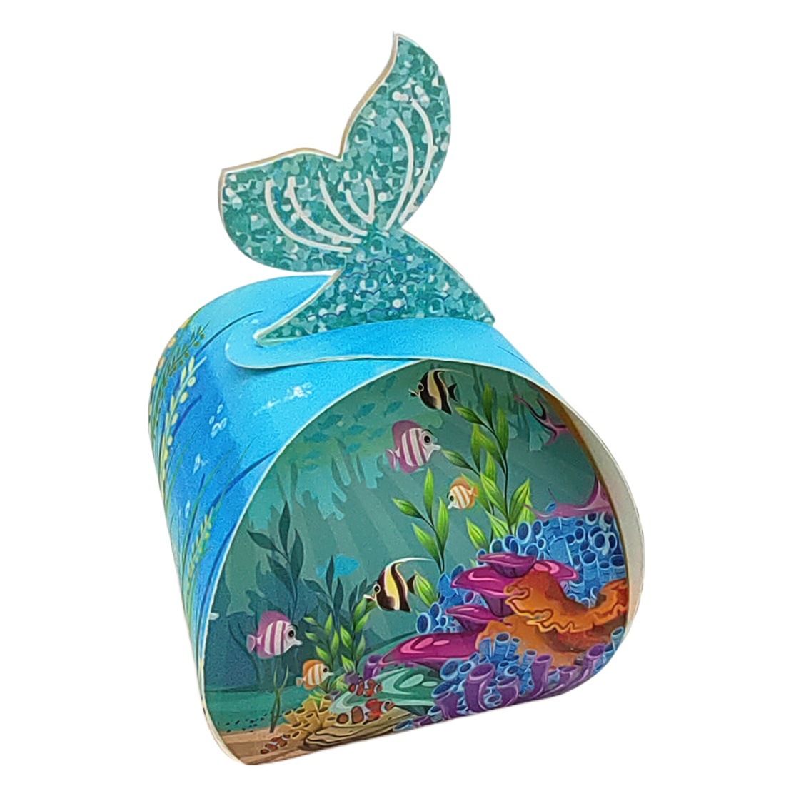 Lantern Style Creative Personality Candy Box Blue Ocean Series Fishtail Candy Box Carton Packaging
