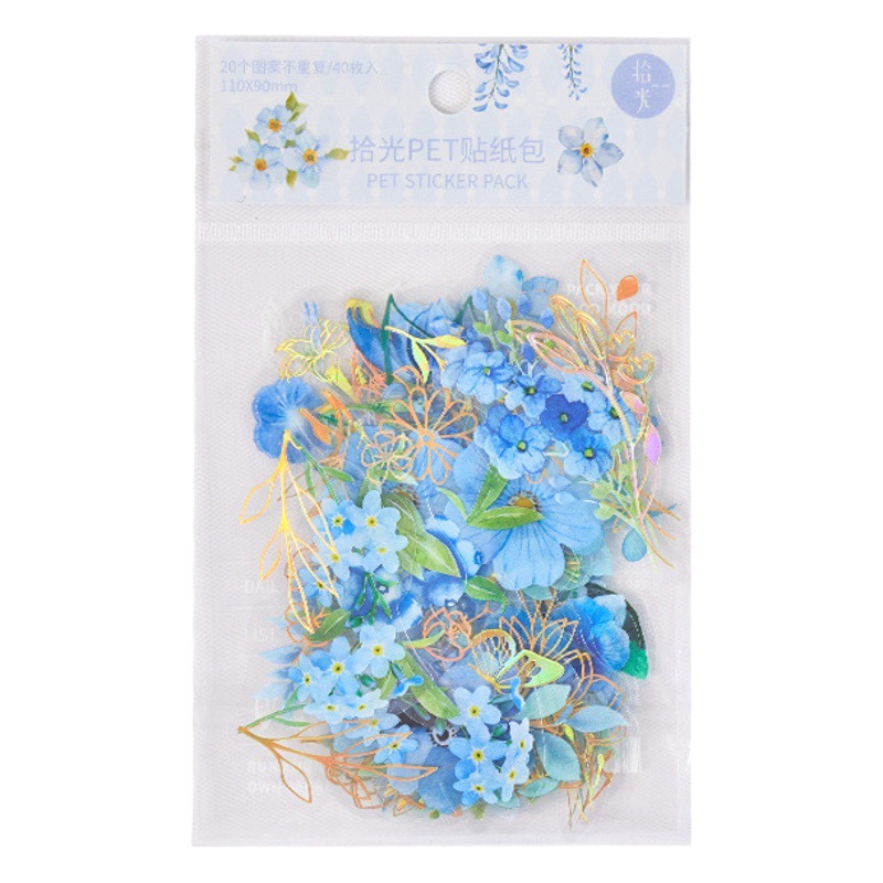 Pick up flower pet sticker roaming dream ins goo card diy hand account base sticker decorative material sticker bag