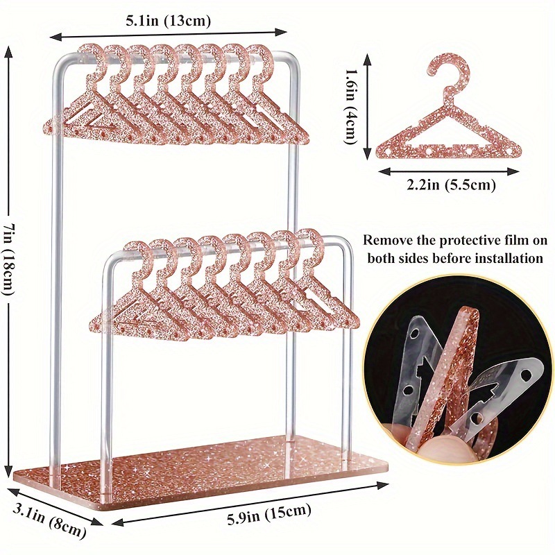 Picture of Cross-border Hanging Personalized Earring Holder Acrylic Costume Frame Earrings Storage Display Rack