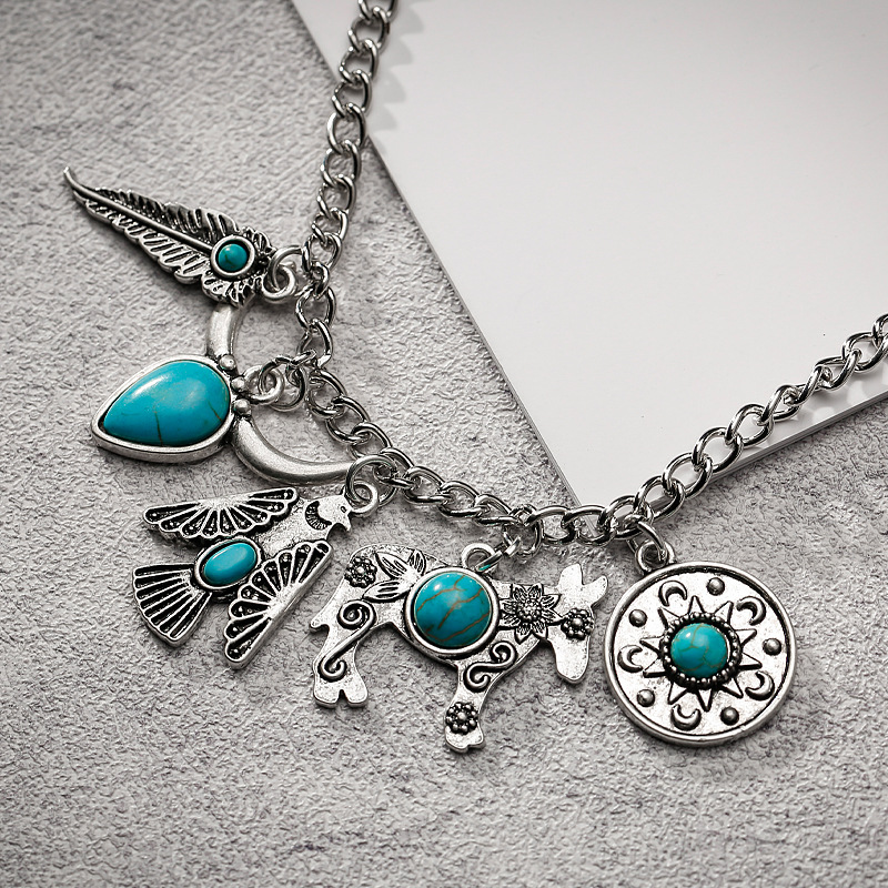 Picture of Cross-border Hot Selling European and American Style Vintage Native American Neajo Pine Stone Jewelry Accessories Imitation diy Pendant